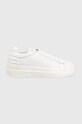 Tommy Hilfiger sneakersy skórzane FW0FW06511 FEMININE ELEVATED SNEAKER imitacja skóry licowej biały FW0FW06511