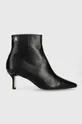 μαύρο Δερμάτινες μπότες Tommy Hilfiger FW0FW06837 POINTY HEEL BOOT Γυναικεία