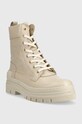 Tommy Hilfiger botki skórzane FW0FW06849 LACE UP ZIP BOOT MONOGRAM FW0FW06849 beżowy SS23