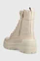 Obuwie Tommy Hilfiger botki skórzane FW0FW06849 LACE UP ZIP BOOT MONOGRAM FW0FW06849 beżowy