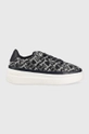 siva Kožne tenisice Tommy Hilfiger FW0FW06907 DENIM MONOGRAM SNEAKER Ženski