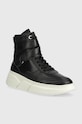 Tommy Hilfiger sneakersy skórzane FW0FW06910 CHUNKY WARM SNEAKER HIGH FW0FW06910 czarny SS23