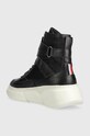 Obuwie Tommy Hilfiger sneakersy skórzane FW0FW06910 CHUNKY WARM SNEAKER HIGH FW0FW06910 czarny