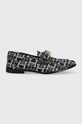 Tommy Hilfiger mokasyny CHAIN LOAFER DENIM tekstylny granatowy FW0FW06930