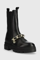 Kožené topánky chelsea Tommy Hilfiger FW0FW07046 MONOCHROMATIC CHELSEA BOOT CHAIN čierna