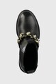Kožené kotníkové boty Tommy Hilfiger FW0FW07046 MONOCHROMATIC CHELSEA BOOT CHAIN černá FW0FW07046
