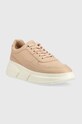 Tommy Hilfiger sneakersy skórzane FW0FW06855 CHUNKY LEATHER SNEAKER FW0FW06855 beżowy SS23