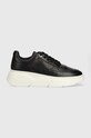 Кожени маратонки Tommy Hilfiger FW0FW06855 CHUNKY LEATHER SNEAKER Planet friendly черен FW0FW06855