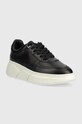 Кожени маратонки Tommy Hilfiger FW0FW06855 CHUNKY LEATHER SNEAKER FW0FW06855 черен SS23