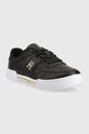 Δερμάτινα αθλητικά παπούτσια Tommy Hilfiger Th Prep Court Sneaker FW0FW06859 μαύρο SS23