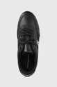 Δερμάτινα αθλητικά παπούτσια Tommy Hilfiger Th Prep Court Sneaker μαύρο FW0FW06859