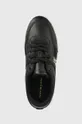 fekete Tommy Hilfiger bőr sportcipő Th Prep Court Sneaker