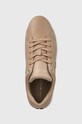 Kožené sneakers boty Tommy Hilfiger Th Court Sneaker hnědá FW0FW06854
