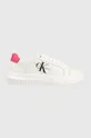 λευκό Δερμάτινα αθλητικά παπούτσια Calvin Klein Jeans CHUNKY CUPSOLE LACEUP MON LTH WN Γυναικεία