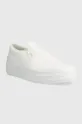 Πάνινα παπούτσια Calvin Klein Jeans VULC FLATF BOLD SLIPON FLUO CONT λευκό