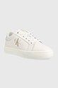 Δερμάτινα αθλητικά παπούτσια Calvin Klein Jeans CLASSIC CUPSOLE FLUO CONTRAST WN YW0YW00912 λευκό SS23