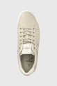 Calvin Klein Jeans sneakersy skórzane CLASSIC CUPSOLE FLUO CONTRAST WN beżowy YW0YW00912