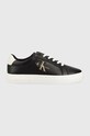 Calvin Klein Jeans sneakersy skórzane CLASSIC CUPSOLE FLUO CONTRAST WN Planet friendly czarny YW0YW00912