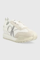 Tenisky Calvin Klein Jeans TOOTHY RUNNER OVERSIZED MESH WN biela