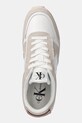 Kožené sneakers boty Calvin Klein Jeans TOOTHY RUNNER IRREGULAR LINES W béžová YW0YW00934
