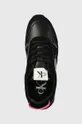 μαύρο Δερμάτινα αθλητικά παπούτσια Calvin Klein Jeans TOOTHY RUNNER IRREGULAR LINES W