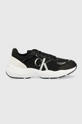 czarny Calvin Klein Jeans sneakersy RETRO TENNIS OVER MESH WN Damski