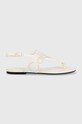 Calvin Klein Jeans sandały FLAT SANDAL WEBBING płaski beżowy YW0YW00956