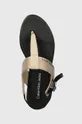 čierna Sandále Calvin Klein Jeans FLAT TOEPOST SANDAL SATIN/HW