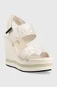 Sandali Calvin Klein Jeans WEDGE SANDAL WEBBING bež