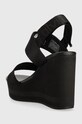 Încălțăminte Calvin Klein Jeans sandale WEDGE SANDAL WEBBING YW0YW00959 negru