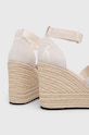 Boty Sandály Calvin Klein Jeans WEDGE SANDAL WIDE SU CON YW0YW00963 béžová