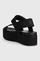 Обувки Сандали Calvin Klein Jeans FLATFORM SANDAL SOFTNY YW0YW00965 черен