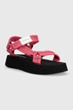 Calvin Klein Jeans sandały PREFRESATO SANDAL WEBBING XRAY YW0YW00969 różowy SS23