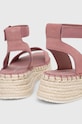 Boty Sandály Calvin Klein Jeans SPORTY WEDGE ROPE SU CON YW0YW00977 růžová