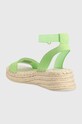 Obuwie Calvin Klein Jeans sandały SPORTY WEDGE ROPE SU CON YW0YW00977 zielony