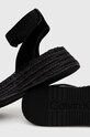 Tenisky Calvin Klein Jeans SPORTY WEDGE ROPE SU CON čierna YW0YW00977