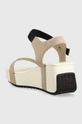 Sandali Calvin Klein Jeans WEDGE BLCOK SANDAL SATIN/HW  Zunanjost: Tekstilni material Notranjost: Sintetični material Podplat: Sintetični material