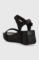 Обувки Сандали Calvin Klein Jeans WEDGE BLCOK SANDAL SATIN/HW YW0YW00980 черен