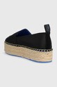 Obuwie Calvin Klein Jeans espadryle FLATFORM ESPADRILLE SOFT NY YW0YW00989 czarny