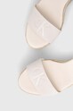 Sandale od brušene kože Calvin Klein Jeans WEDGE SANDAL SU CON MG BTW bež YW0YW01026