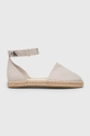 Calvin Klein Jeans espadryle ANKLE ESPADRILLE BTW tekstylny beżowy YW0YW01027