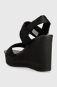 Încălțăminte Calvin Klein Jeans sandale WEDGE SANDAL BADGE YW0YW01028 negru