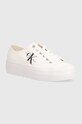 Кеды Calvin Klein Jeans VULC FLATFORM ESSENTIAL MONO Planet friendly бежевый YW0YW01030