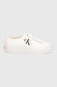 Calvin Klein Jeans tenisówki VULC FLATFORM ESSENTIAL MONO YW0YW01030 beżowy SS24