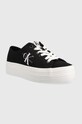 Tenisky Calvin Klein Jeans VULC FLATFORM ESSENTIAL MONO YW0YW01030 čierna SS24