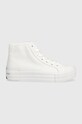 Високи кецове Calvin Klein Jeans VULC FLATFORM BOLD ESSENTIAL Planet friendly бял YW0YW01031