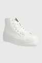 Πάνινα παπούτσια Calvin Klein Jeans VULC FLATFORM BOLD ESSENTIAL λευκό