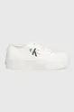 λευκό Πάνινα παπούτσια Calvin Klein Jeans FLATFORM+ CUPSOLE LOW TXT FLATFORM+ CUPSOLE LOW TXT Γυναικεία