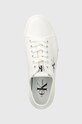 Tenisky Calvin Klein Jeans FLATFORM+ CUPSOLE LOW TXT bílá YW0YW01033