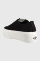 Cipők Calvin Klein Jeans sportcipő FLATFORM+ CUPSOLE LOW TXT YW0YW01033 fekete